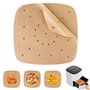100 Papier Sulfurisé Air Fryer,Perforé Papier Cuisson Air Fryer,Jetable Antiadhésive Sans Huile Papier Parchemin Accessoires pou