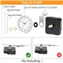 3 Pièces Mécanisme Mouvement d'Horloge, Quartz Silencieux Mecanisme Mouvements, Mécanisme Horloge à Pile, avec 7 Paires Horloge