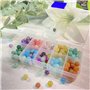 YPLonon Perle de Verre Rondes 8MM Craquelé Assortiment Des Billes de Cristal avec Trou Colorées Perles en Vrac Naturelles pour B