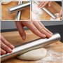 Aililong Rouleau à Pâtisserie en Acier Inoxydable - Qualité Supérieure pour Pizza, Pâtes, Fondant - Passe au Lave-Vaisselle - 40