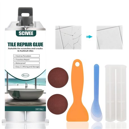 Kit de Réparation Baignoire Blanc