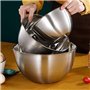 FAB4HOME Lot de 3 Bols Mélangeurs en Acier Inoxydable Saladier avec Bec Verseur et Mesure Bol en inox Bol de Cuisine 1,5L/ 3L/ 5