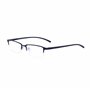 JoXiGo Lunettes Anti Lumière Bleue Homme Rectangulaire Demi-Cadre Montures de Lunettes de Vue Métalliques Frame Lens Transparent