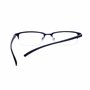 JoXiGo Lunettes Anti Lumière Bleue Homme Rectangulaire Demi-Cadre Montures de Lunettes de Vue Métalliques Frame Lens Transparent