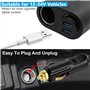 Hoembpn Adaptateur de Prise Allume-Cigare de Voiture 180W Haute Puissance 1 à 2 Voiture Allume Cigare Socket 18AWG,12V/24V Doubl