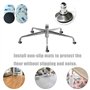 GZjiyu 6 Pcs Patin Chaise Bureau INOX, Remplacement roulettes Patin Fauteuil Bureau Patins de Chaise de Bureau Anti Dérapant 11