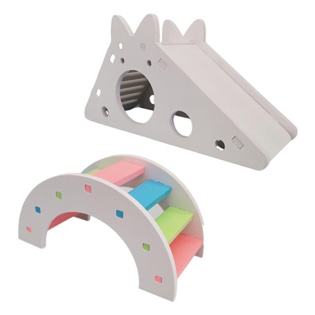 QFEHTHSK 1 Maison De Toboggan Et 1 Pont en Arc Coloré