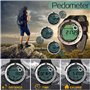 Pédomètre Montre-Bracelet Homme sous-Marin Montre de Plongée 10 ATM Etanche avec Fonction de Chronomètre de Tour et Réveil, Form