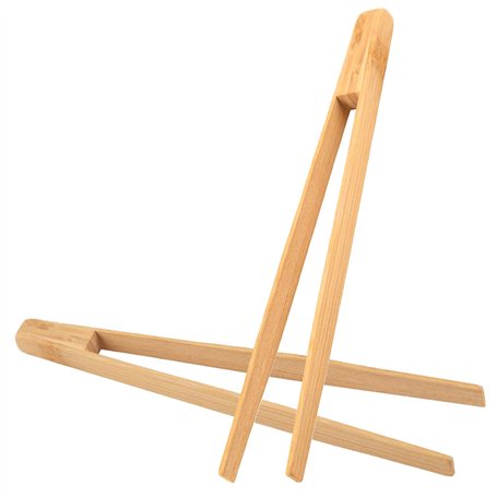 Pince a Toast Lot de 2 Pince en Bambou 25cm Longue pour Grill Tranche de Pain