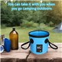 VINSPIRE Seau pliable de 12 L – Réservoir d'eau portable pliable pour le camping, la pêche, l'extérieur, la plomberie – Sac seau