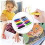 Lectorias Crayons de Cacahuètes, 12 Couleurs Crayon Enfant, Stylos à la Cire Lavables et SûRs, Faciles à Tenir, pour les Enfants