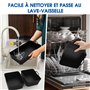 Tuocal Moule Air Fryer pour Ninja AF500EU, 3Pcs Accessoire Silicone Réutilisable Air Fryer Airfryer Pot Carrée pour 10,4 L Ninja