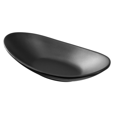 MumdoYAL Noir Plateau décoratif,21x11cm,Vassoio Ovale,Vide Poche Entree,Vide-Poche d'entrée pour Les clés de Couloir