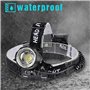 Lampe frontale rechargeable 200000 lumens, lam0pe frontale à LED super brillante XHP70.2, réglage de la mise au point 3 modes ph