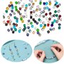 600 pièces Carrée À Facettes Perles de Verre, Perles de verre carrées multicolores en cristal, Perles de Verre Cristal à Facette