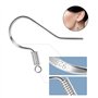 100 Pièces Hypoallergénique Crochet Boucle, Crochets Oreille Argent Sterling 925, Fabrication de Boucles Doreilles Bricolage, Cr
