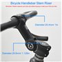 Potence de Vélo Réglable ±60° Tige de Guidon pour VTT 25.4mm Alliage d'aluminium pour Vélo de Montagne BMX Vélo de Route 110 mm