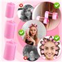 24 Pcs Bigoudis Cheveux Mousse,bigoudis en mousse auto-agrippants,Bigoudis de Coiffure Rouleau Cheveux Bigoudis,pour salon de co