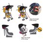 Housse De Protection Solaire pour Poussette Auvent Housse Protection UV Poussette Buggy Pare Soleil BéBé Pare-Soleil Poussette U