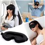 Blendura Masque de Nuit, 3D Cache Yeux pour Dormir Bloquer la Lumière Masque Sommeil 20mm Contour Profond Doux et Confortables M