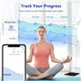 Diboniur Pèse-personne numérique avec graisse corporelle et masse musculaire avec application - Avec analyse de la graisse corpo