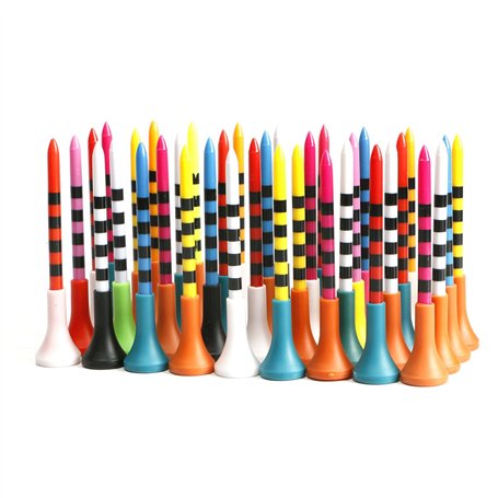 KALUROIL 50 PCS Tees de golf en caoutchouc durable - Couleurs variées - Accessoire professionnel pour golfeurs