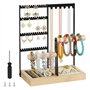 YUTUY Porte Bijoux Présentoir à Bijoux en Metal et Bois Durable