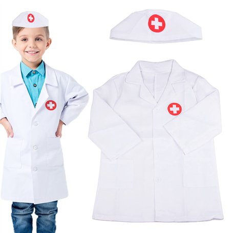 HENGBIRD Déguisement Docteur Enfant - Costume Jeux 4 Pièces - Set Avec Lab Coat