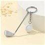 Porte-clés,2 pièces porte-clés de golf,Trousseau De Golf Cadeau,Golf Racket Keychain,Sport Porte-clés,porte-clés en métal,Porte-