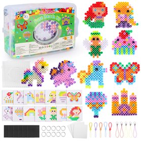 Mardo 1400 Perles à Repasser de 10 mm Pour Enfants, Perles à Emboîter XL avec Boîte de Rangement, Plaques de Perles à Repasser,  Mardo 1400 Perles à Repasser de 10 mm Pour Enfants