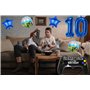 Liitata Jeu vidéo 10e anniversaire décoration garçon gamer anniversaire fête numéro 10 ballons aluminium bleu grande manette de