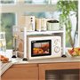 UCAMP Support de Four À Micro-Ondes Extensible,Support pour Micro Ondes avec 10 Crochets,Support D'Étagère de Cuisine,Support po