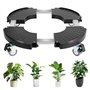 UCAMP Porte Plante a roulettes Réglable 40-48cm