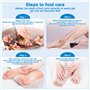 UCAMP Râpe Ponceuse Pieds Electrique,Kit de Pédicure Professionnel Anti-callosités,Râpe à Pieds Étanche Portable pour Peau Morte