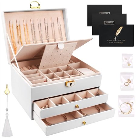 TEGOVE Boîte À Bijoux Pour Femme