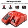 Waitley M18 & M12 Chargeur pour Milwaukee 48-59-1812 12V&18V XC Lithium ION Batterie 48-11-1850 48-11-1840 48-11-1815 48-11-1828