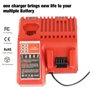 Waitley M18 & M12 Chargeur pour Milwaukee 48-59-1812 12V&18V XC Lithium ION Batterie 48-11-1850 48-11-1840 48-11-1815 48-11-1828