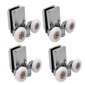 SmoothLY - Lot de 4 roulettes de porte de douche de 23 mm SmoothLY - Lot de 4 roulettes de porte de douche de 23 mm