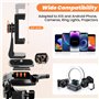 Nineigh Trepied Appareil Photo,190cm Trepied Smartphone avec Bras Télescopique Horizontal, Aluminium Trépied Caméra avec Télécom