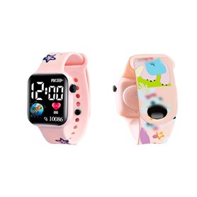 HOAQPPOY Stitch Montre LED Digitale, Montre Enfant Filles Garçon, Cadeau Femme 5 6 7 8 9 10 11 Ans,Jouet Enfant 5 6 7 8 9 10 11a HOAQPPOY Stitch Montre LED Digitale