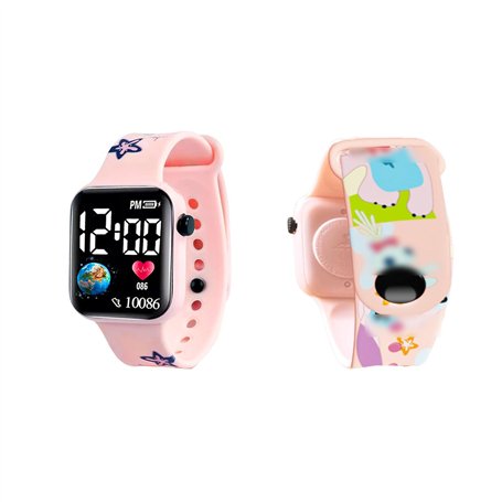 HOAQPPOY Stitch Montre LED Digitale