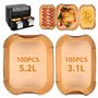 HOMIKLSA 200 Feuilles Papier Cuisson pour Friteuse Sans Huil Double Panier 5.5L-8.3L