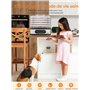 FOHERE Déshydrateur Alimentaire, Déshydrateur en acier inoxydable 420W, 5 Plateaux Réglables en Hauteur, Contrôle de Température