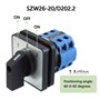 SIGANDG Commutateur de transfert 20A/660V came rotative de commande à 8 bornes 3 positions SZW26-20/D202.2