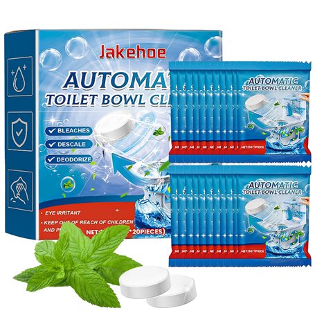 Lot de 20 tablettes pour réservoir de chasse d'eau - Détartrant - Pour réservoir de chasse d'eau - Nettoyage efficace en cas de