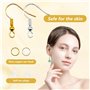 200 Pièces attache boucles d'oreilles,fermoir boucles d'oreilles kit boucle d'oreille a fabriquer Faire Soi-Même D'artisanat Lar