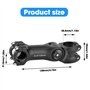 Aoreun Potence de Vélo Réglable ±60°, Potence VTT Tige de Guidon Riser 31,8 mm x120mm, Potence de Guidon en Aluminium avec Clé H