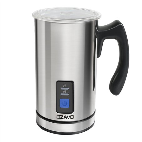 OZAVO Mousseur à Lait Electrique 500W 300 ML Chauffe Vite Mousse Froide ou Mousse Chaude avec Revêtement non-adhésif en Acier In