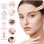 Epilateur Sourcil,Rasoir Électrique Femme,Épilateur Visage Femme Indolore Flawless avec LED et Brosse Rasoir Électrique Recharge
