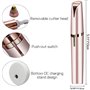 Epilateur Sourcil,Rasoir Électrique Femme,Épilateur Visage Femme Indolore Flawless avec LED et Brosse Rasoir Électrique Recharge